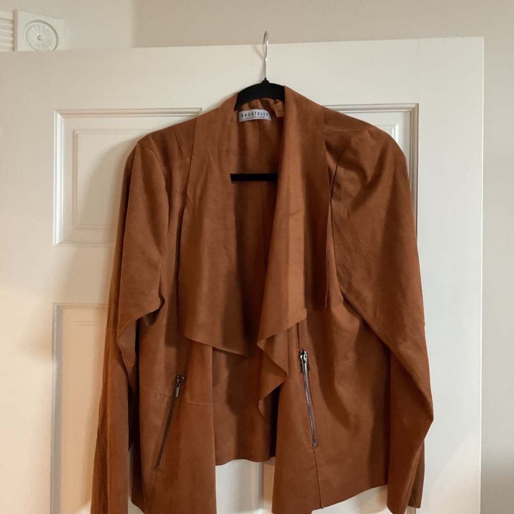 Bagatelle Faux suede jacket with front zip pockets